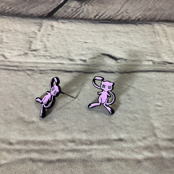 Poke-man Stud Earrings - Picture 6 of 6